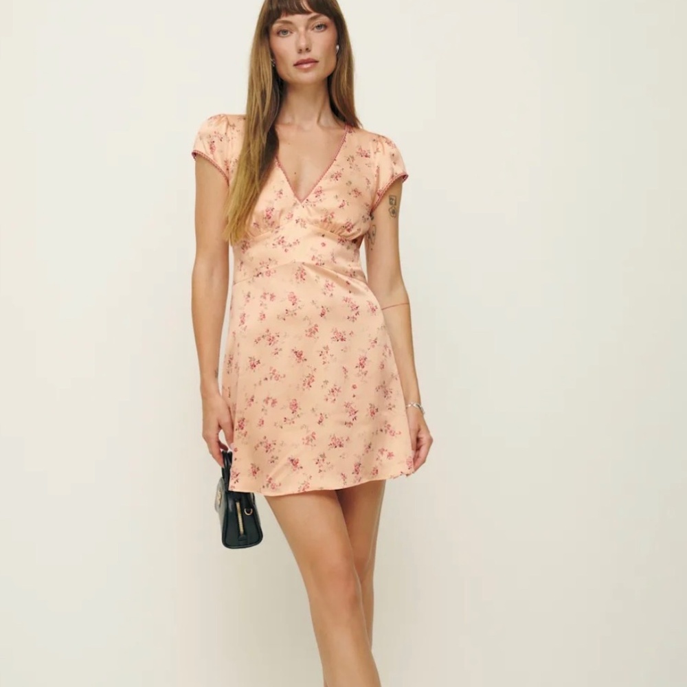 Reformation Amellia Silk Dress Myrna - Size 4